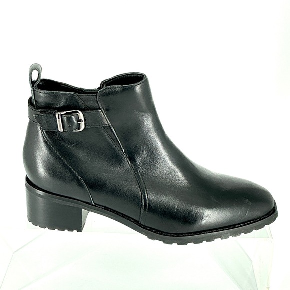 Blondo Shoes - Blondo Size 8.5 Sullivan Black Leather Waterproof Ankle Boots NEW Lug Sole $160